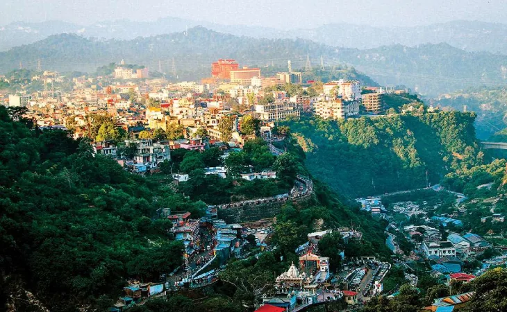 Katra town at the base of the Vaishno Devi yatra, served by our Amritsar to Katra taxi