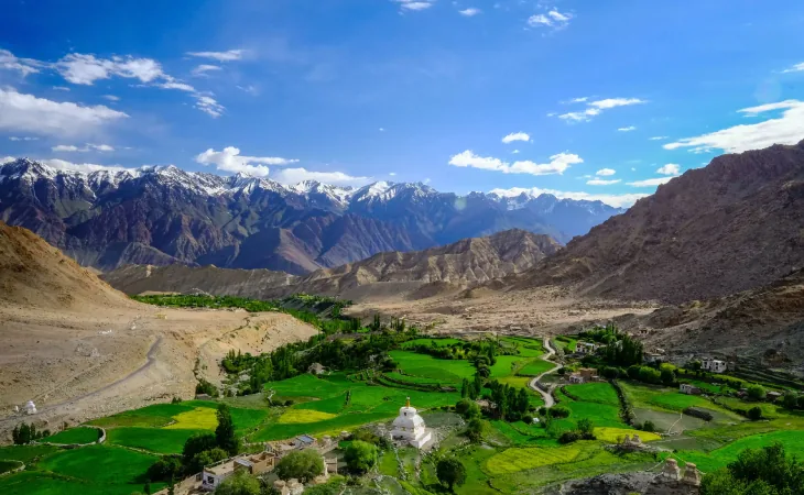 Leh Ladakh landscape on our multi-day taxi tour from Amritsar