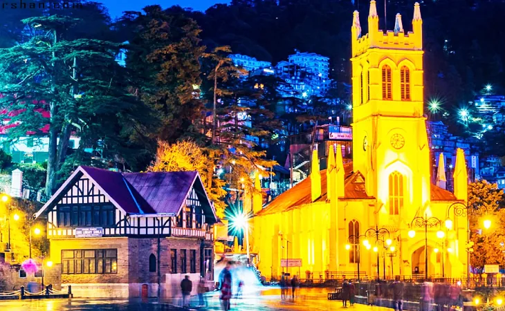 Shimla hill station, reached by our one-way taxi from Chandigarh and Amritsar