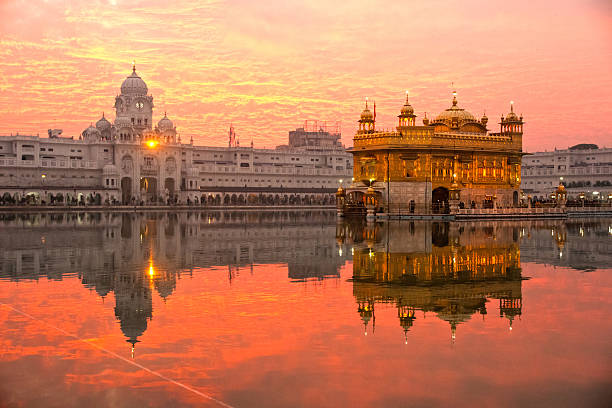 Golden Temple in Amritsar, Punjab, India. Golden Temple Amritsar Royal Route Travel